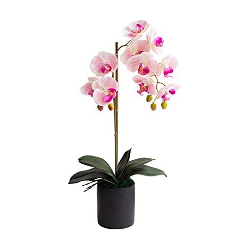 GaRcan Kunstbloemenset, kunstorchidee in vaas Kunstbloemen met plantenbak Enkele Phalaenopsis nepbloem