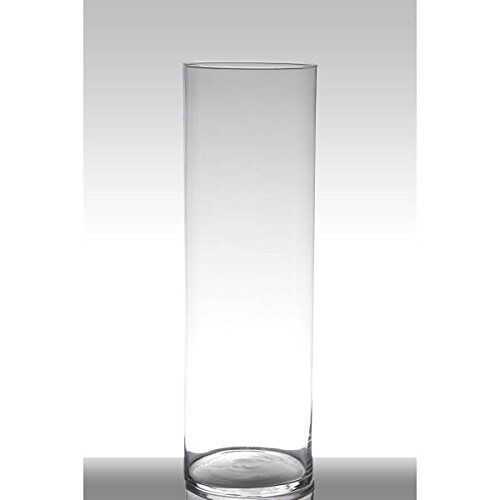 Hakbijl Dekoglas, vaas cilinder Luna H. 59cm D. 18cm transparant glas