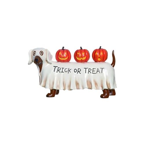 Horror-Shop Trick Or Treat Teckel In Spookkostuum 28cm