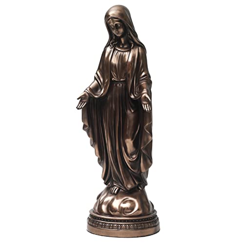 Magicsculp 30,5 cm decoratief figuur van de Heilige Maagd Maria, Katholieke religieuze geschenken, 30,5 cm groot hars-beeldje (koudgegoten koper)