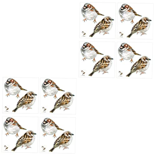 KUSAGA Prachtige schakelaarafdekking, 12 stuks Vogelschakelaarsticker Lichtschakelaar Decoratieve sticker Socketschakelaarafdekking Sticker Wandschakelaarstickers Vogelwanddecoratie (Color : Coffeex2pcs, S