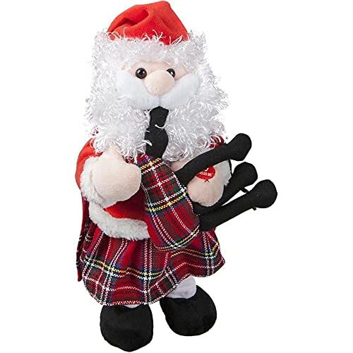 Toyland ® 30cm Schotse Kerstman Geanimeerde Zingende & Dansende Kerstman Met Doedelzak Nieuwigheid Kerstdecoratie