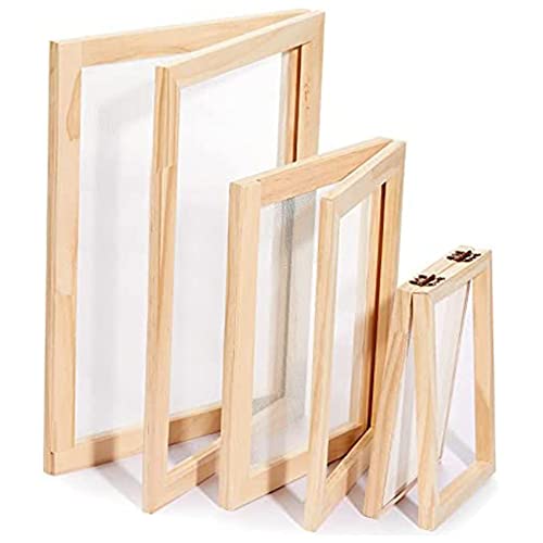 Jikoiuty 3 stuks papier houtpapier vormbouw set 3 maten frame voor doe-het-zelf papierhandwerk 12,7 x 17,8 cm 19,8 x 24,8 cm 24,8 x 33,0 cm