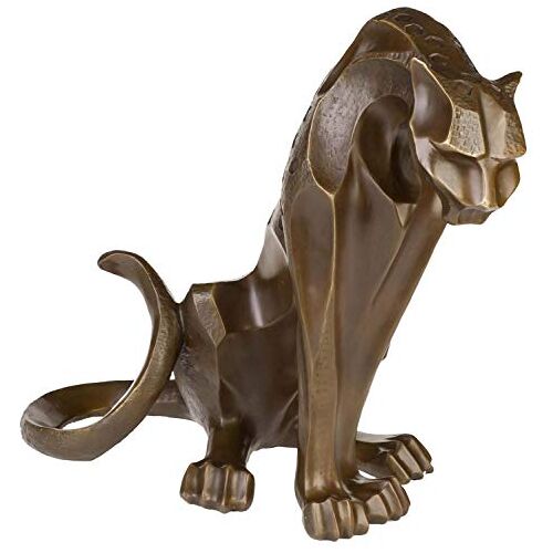 Aubaho Bronzen sculptuur Jaguar Panther Bronzen figuur Bronzen figuur sculptuur antieke stijl 54cm