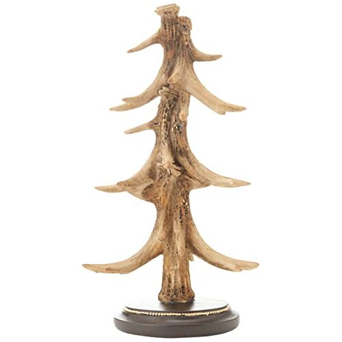 Festive Productions FESTIEVE PRODUCTIES Polyresin Antler kerstboom, Microvezel, Bruin, 19,7 x 14 x 36,5 cm