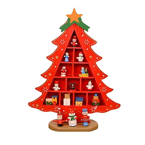 Luejnbogty 1 Stuks DIY Houten Kerst Showcase Winkel Winkelcentrum Kantoor Display Accessoires Ornament