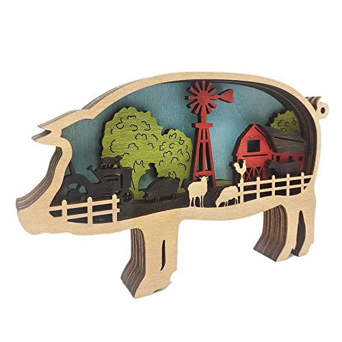 mansH Decoratie voor boerderijdieren, decoraties voor wanddecoratie, rustieke decoratie, decoratie van de cabine (varken)