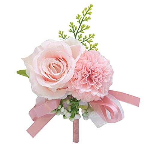 GLOYETIS Haar polsbloemen, haar huwelijk, haar bloemen Party Corsages Prom Groom Bride Bow Ontworpen Elegante Bruiloft Bloem Pols Corsage Boutonniere (Kleur: Corsage 5) (Color : Corsage 4)