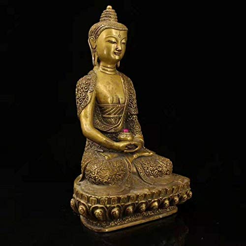 KARFRI Decoratieve verzamelobjecten sculpturen voor thuis oude puur koperen handgemaakte Boeddha in Tibet, China