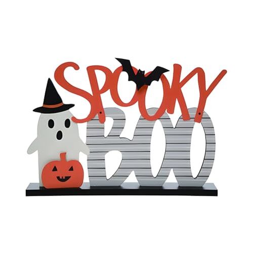 Horror-Shop Spooky Boo Spook Decoratief Bord Standaard 34cm