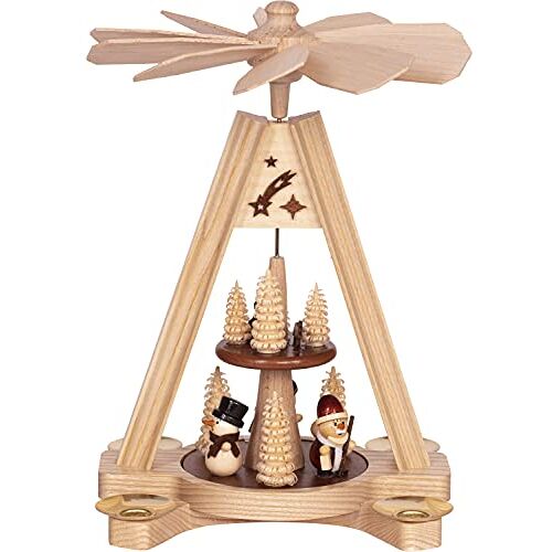 Saico Kerstpiramide, hout, natuur, 24 cm