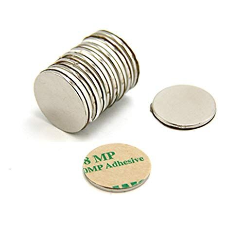 Magnet Expert Lijm N42 neodymium magneet voor kunst, handwerk, modelproductie, doe-het-zelf, hobby's 20 mm diameter x 1,5 mm 2 kg trein Zuid pak van 10