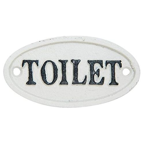 Clayre & Eef 6Y1962 deurbordje WC schild Toilet ca. 10 x 5 cm