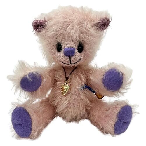 Clemens-Spieltiere Clemens Miniatuur Teddy geluksbeer violet mohair 15 cm Limited Edition