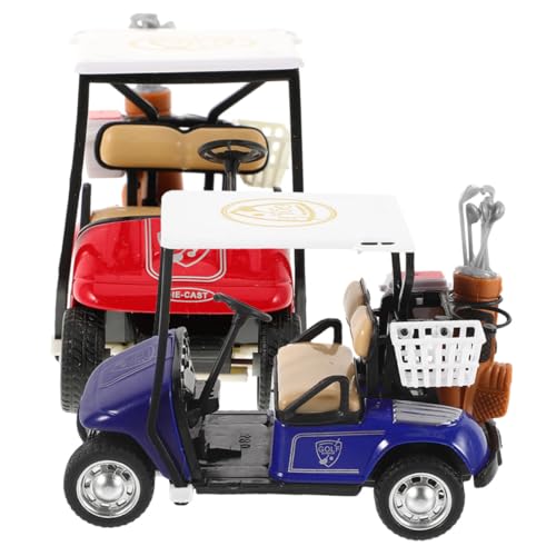 INOOMP 2 Stuks model golfkar metalen golfkarmodel auto-golfmodel huisdecoratie home decor ambachten golfwagentje tafelblad golfkar ornament minigolfkar beeldje legering