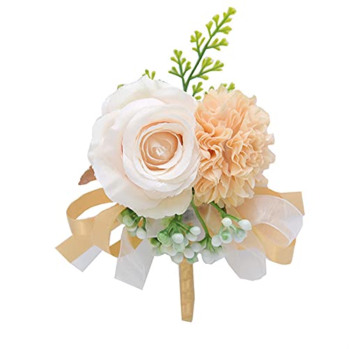 GETSTREE Een armband met bloemen, een pols met bloemen Party Corsages Prom Groom Bride Bow Ontworpen Elegante Bruiloft Bloem Pols Corsage Boutonniere (Kleur: Corsage 5) (Color : Corsage 3)