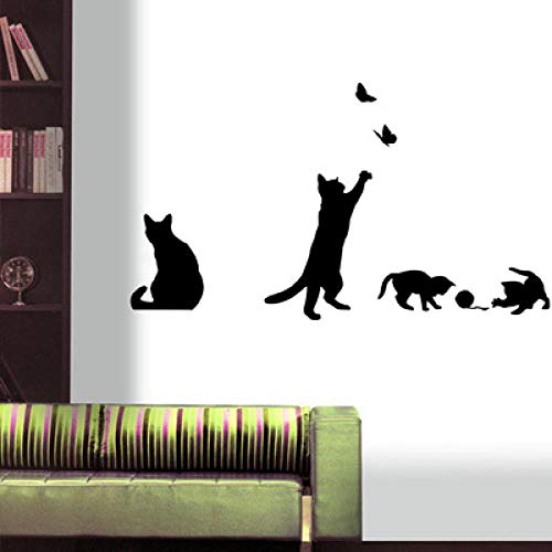 JIAPAI DIY Mooie Kat Spelen met de Kids Kamers Home Decor Muursticker Stickers Muurstickers Behang Poster Muurschildering