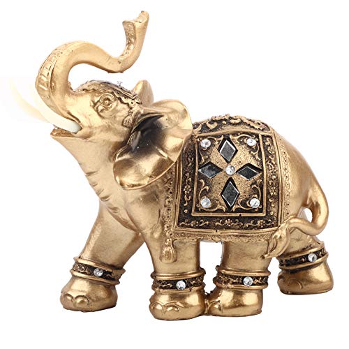 Mumusuki olifant goud elegant met naar boven gerichte stam