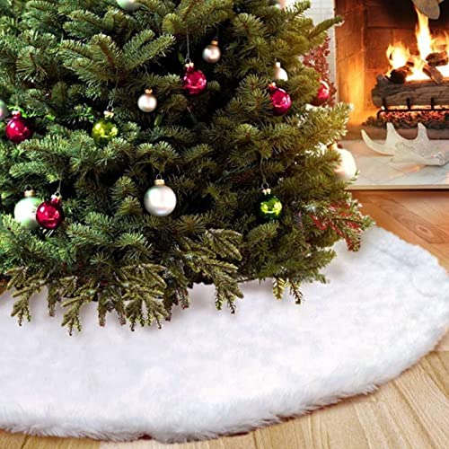 Jonami Kerstboomdeken, Kerstboomrok Kerstmis, Decoratie Boommat voor Kerstmis, Feest Home Decoraties, Kerstboomdeken Wit Ø 90 cm