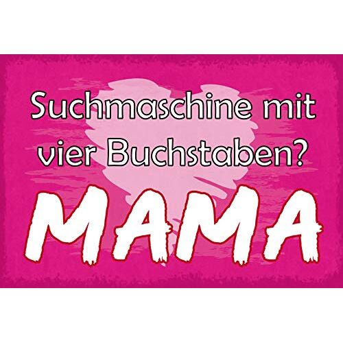 Schatzmix spreuk zoekmachine met 4 letters Mama 20x30 deco tin Sign metalen bord, blik, meerkleurig, 20x30 cm