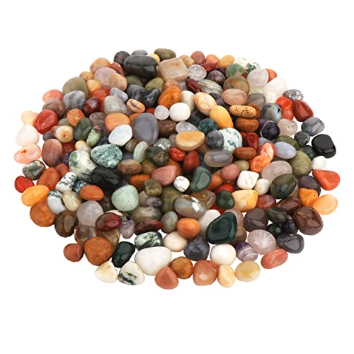 NKlaus 900g Getrommelde Stenen 10-20mm Edelstenen naturel India Mix Edelstenen Deko 11100