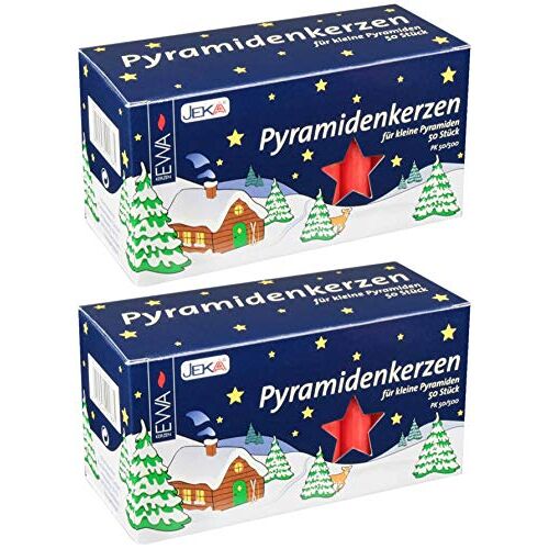 Ebersbacher Kerzenfabrik GmbH EWA Kamerbox kaarsen piramide kaarsen rood voor advents- en kerstpiramides   100 stuks