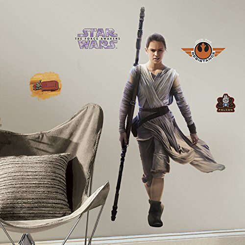 RoomMates muursticker 46 x 13 x 2,3 cm, reuzenmotief: Rey uit Star Wars Episode VII