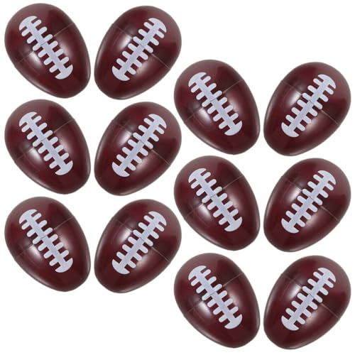 Zerodeko 12 Stuks Paaseieren Lege Sport Ballen Eieren Plastic Rugbybal Paaseieren Sport Paasei Pasen Mand Stuffers Voor Pasen Jaagt Pasen Feestartikelen