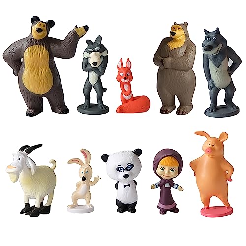 Fayemint 10 Stuks Mini-Figuren, Cake Topper, Cake-Taartfiguren, Feesttaartdecoratie voor Ornament, Auto-Ornament, Kinderen, Cadeau voor Vakantie