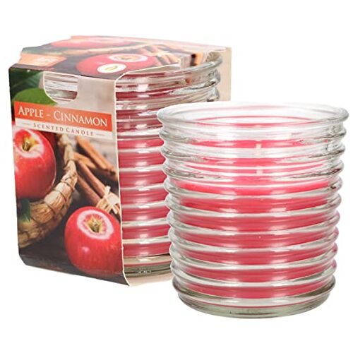 KOTARBAU ® Set van 2 kaarsen geurkaarsen in glas Apple Cinnamon