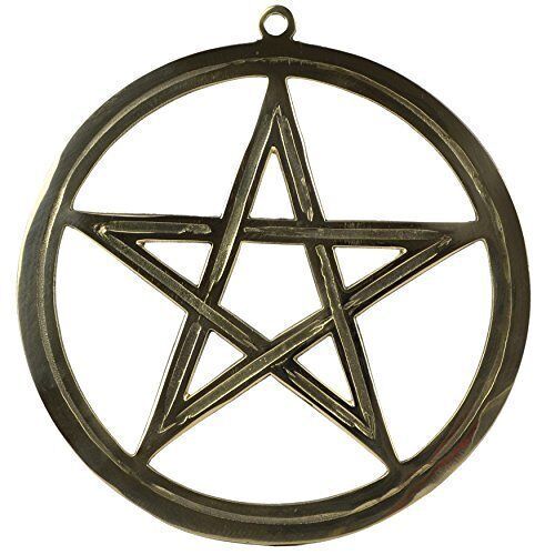 Generic Effen messing PENTAGRAM Muur PLAQUE Pagan Wicca Star Decoratie