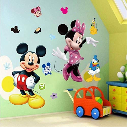 BGHJN Muursticker Mickey Mouse Minnie vinylstickers stickers kinderkamers kinderkamer decoraties wanddecoratie 50 x 70 cm