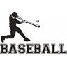 cbvdalodfej Honkbal Sportvrouwen Speler Muur Vinyl Decals Baseball Club Decor Atletische Meisjes Silhouet Muursticker Verwijderbare Muurschildering   57x36 cm36