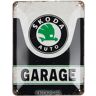 ART Retro metalen bord, 15 x 20 cm, Skoda – Garage – Cadeau idee voor Skoda fans, van metaal, vintage design