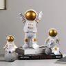 TogtherKings Spaceman decor ornamenten ruimte taart decoratie ruimte taart decoratie ruimte ruimte ruimte decoratie ruimte themafeestjes geschenken, astronautenmodel, 3 stuks ruimte astronauten beeld (goud)