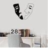 cbvdalodfej Theatrale Masker Vinyl Muurtattoo Theater Thuis Kamer Decor Art Stickers 57X44 CM