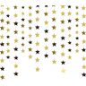 ChaneeHann 20 meter hangende sterslinger, papieren slinger, decoraties, glitter, slinger, hangpapier, sterslinger, gouden ster, papieren slinger, decoratie, 5 stuks papieren slinger met gouden reflecterend