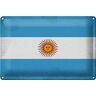 Femer Metalen bord vlag Argentinië 30x20 cm Argentina Vintage Deco bord tin Sign