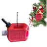 HELVES Grappige gas kan geld clip ornament,2023 rode hars kerstboom ornamenten,rode gas kan ornament,een grappig gedenkwaardig kerstornament (1 stuk)