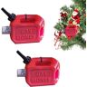 HELVES Grappige gas kan geld clip ornament,2023 rode hars kerstboom ornamenten,rode gas kan ornament,een grappig gedenkwaardig kerstornament (2 stuks)