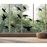 MESINURS Anti-botsing venster vogel stickers stickers glazen deur beschermen en opslaan vogel stakingen (zwart)