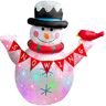 CCLIFE Led Self-Snowing Snowman met Sneeuwval Verlichte Opblaasbare sneeuwpop buiten Snowing Christmas Lights Kerstversiering Kerstfiguur