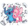 NvWang Sticker Stitch kinderkamer Stitch 3D-effect Stitch Ultimate muursticker Stitch