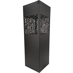 DRW Paraplustandaard, verzilverd, metaal, 15,5 x 15,5 x 49 cm, met haken voor kleine paraplu's en wateropvangbak DRW Paraplustandaard, verzilverd, metaal, 15,5 x 15,5 x 49 cm, met haken voor kleine paraplu's en wateropvangbak