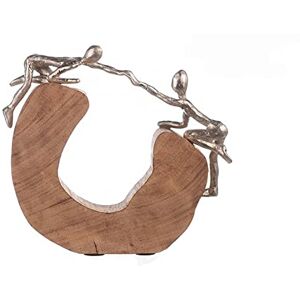 Gilde Support - Handgemaakte Aluminium & Mangohout Sculptuur - 24cm Gilde Support - Handgemaakte Aluminium & Mangohout Sculptuur - 24cm