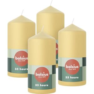 Bolsius Gladde stompkaarsen Beige 4 stuks 12 x 6 cm Decoratieve kaarsen Brandduur 33 uur Ongeparfumeerd Bevat natuurlijke plantaardige was Zonder palmolie Bolsius Gladde stompkaarsen Beige 4 stuks 12 x 6 cm Decoratieve kaarsen Brandduur 33 uur Ongeparfumeerd Bevat natuurlijke plantaardige was Zonder palmolie