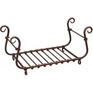 ART Koekjes Houten mand voor gebruik binnenshuis, van ijzer, houten houder voor gebruik binnenshuis, met de hand gesmeed, houten rek voor binnen en buiten ART Koekjes Houten mand voor gebruik binnenshuis, van ijzer, houten houder voor gebruik binnenshuis, met de hand gesmeed, houten rek voor binnen en buiten