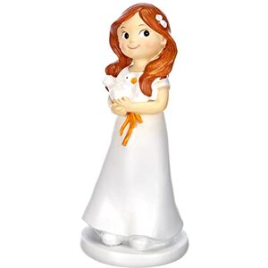 Mopec Taartfiguur - Polyresin - 7,8x7,8x16cm - Meisje & Duif Mopec Taartfiguur - Polyresin - 7,8x7,8x16cm - Meisje & Duif