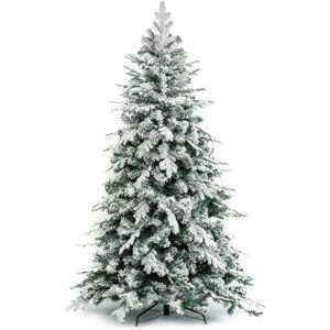 BAKAJI Kunstkerstboom, zeer dicht, zeer vol, bevlokte dennentakken, witte kerstdecoratie, zeer hoge kwaliteit, eenvoudige montage, opening voor paraplu, zeer dicht (180 cm) BAKAJI Kunstkerstboom, zeer dicht, zeer vol, bevlokte dennentakken, witte kerstdecoratie, zeer hoge kwaliteit, eenvoudige montage, opening voor paraplu, zeer dicht (180 cm)