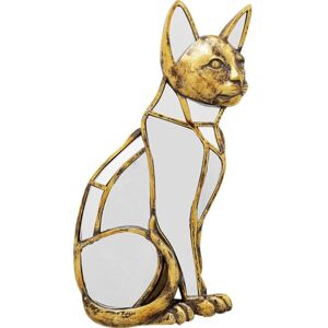 KARE+ Decoratief muurspiegel - Kat, Goud, 24x3.5x38 cm - Muurspiegel KARE+ Decoratief muurspiegel - Kat, Goud, 24x3.5x38 cm - Muurspiegel